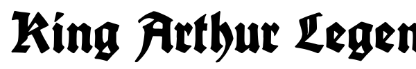 King Arthur Legend font preview